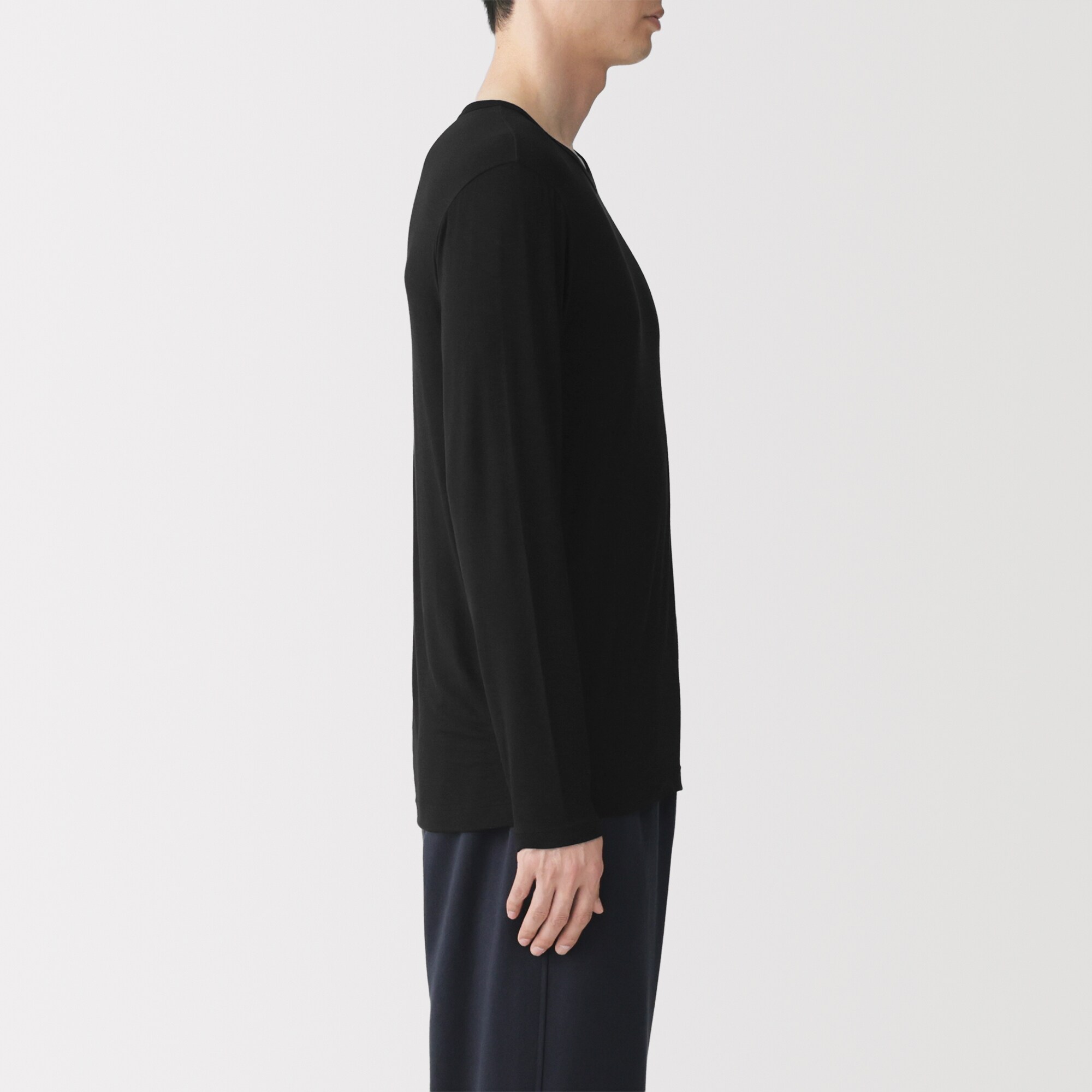 紳士　着るスキンケア　クルーネック長袖Ｔシャツ