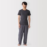 紳士　二重ガーゼ　ルームロングパンツ