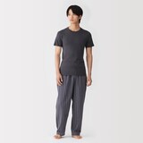 紳士　二重ガーゼ　ルームロングパンツ