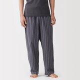 紳士　二重ガーゼ　ルームロングパンツ
