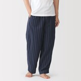 紳士　二重ガーゼ　ルームロングパンツ