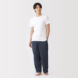 紳士　二重ガーゼ　ルームロングパンツ