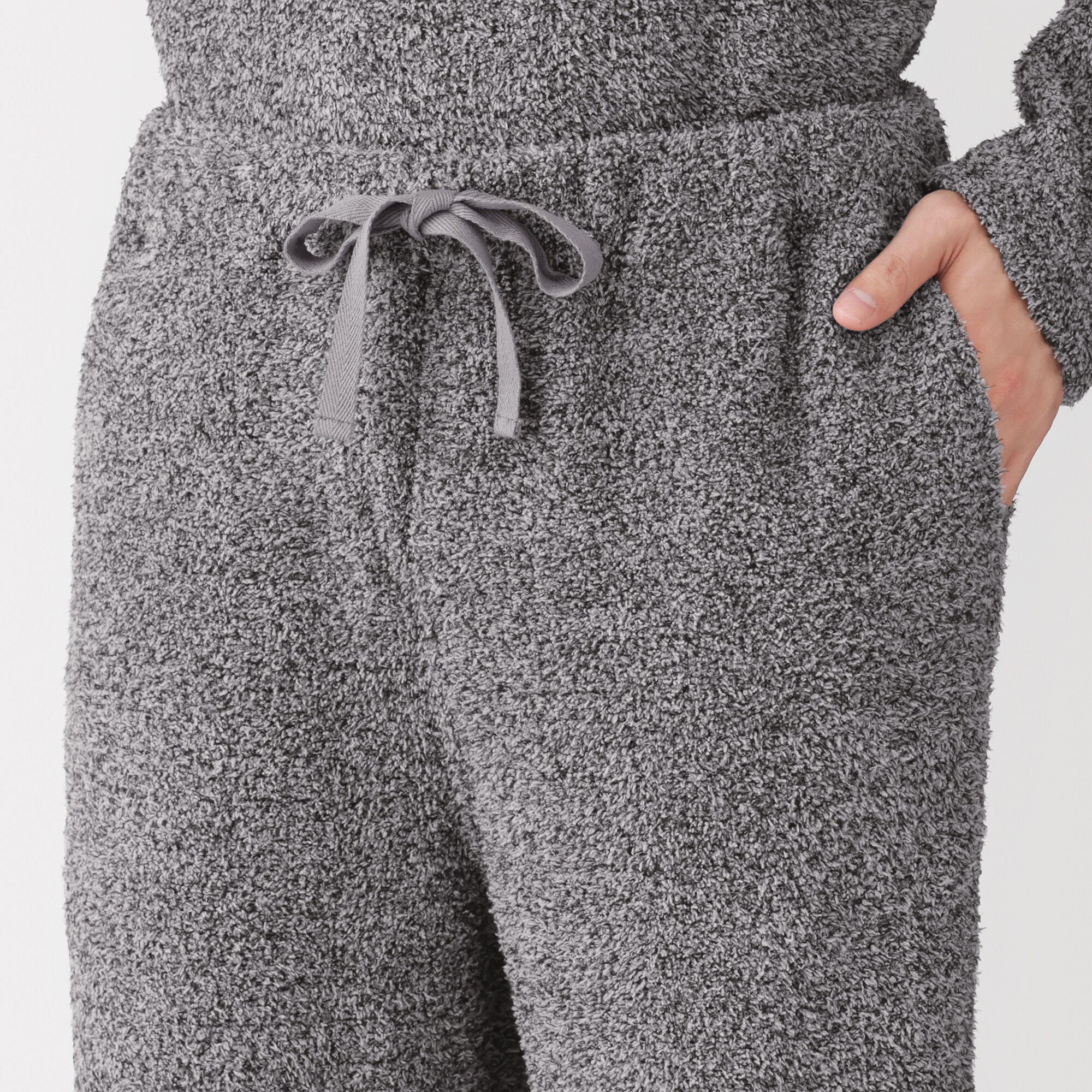 紳士　なめらかニットフリース　長袖ルームウェアセット