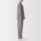 紳士　なめらかニットフリース　長袖ルームウェアセット