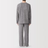 紳士　なめらかニットフリース　長袖ルームウェアセット