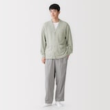 紳士　なめらかニットフリース　ルームカーディガン