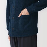 紳士　なめらかニットフリース　ルームカーディガン