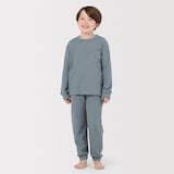 キッズ　ワッフル編み　長袖ルームウェアセット