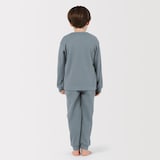 キッズ　ワッフル編み　長袖ルームウェアセット