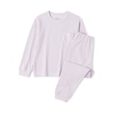 キッズ　ワッフル編み　長袖ルームウェアセット