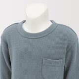 ベビー　ワッフル編み　長袖ルームウェアセット