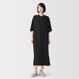 婦人　なめらか　五分袖ワンピース