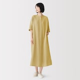 婦人　なめらか　五分袖ワンピース