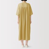 婦人　なめらか　五分袖ワンピース