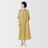 婦人　なめらか　五分袖ワンピース