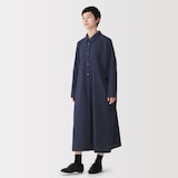 婦人　まっすぐ仕立てた　シャツワンピース