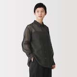 婦人　強撚シアー　長袖シャツ