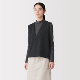 婦人　ウール混ジャージー　Ⅴネックベスト