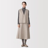 婦人　ウール混ジャージー　Ⅴネックベスト