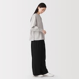 婦人　素材に還る　ニットコンビブラウスＴシャツ
