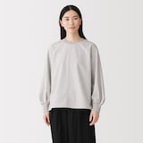 婦人　素材に還る　ニットコンビブラウスＴシャツ