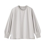 婦人　素材に還る　ニットコンビブラウスＴシャツ