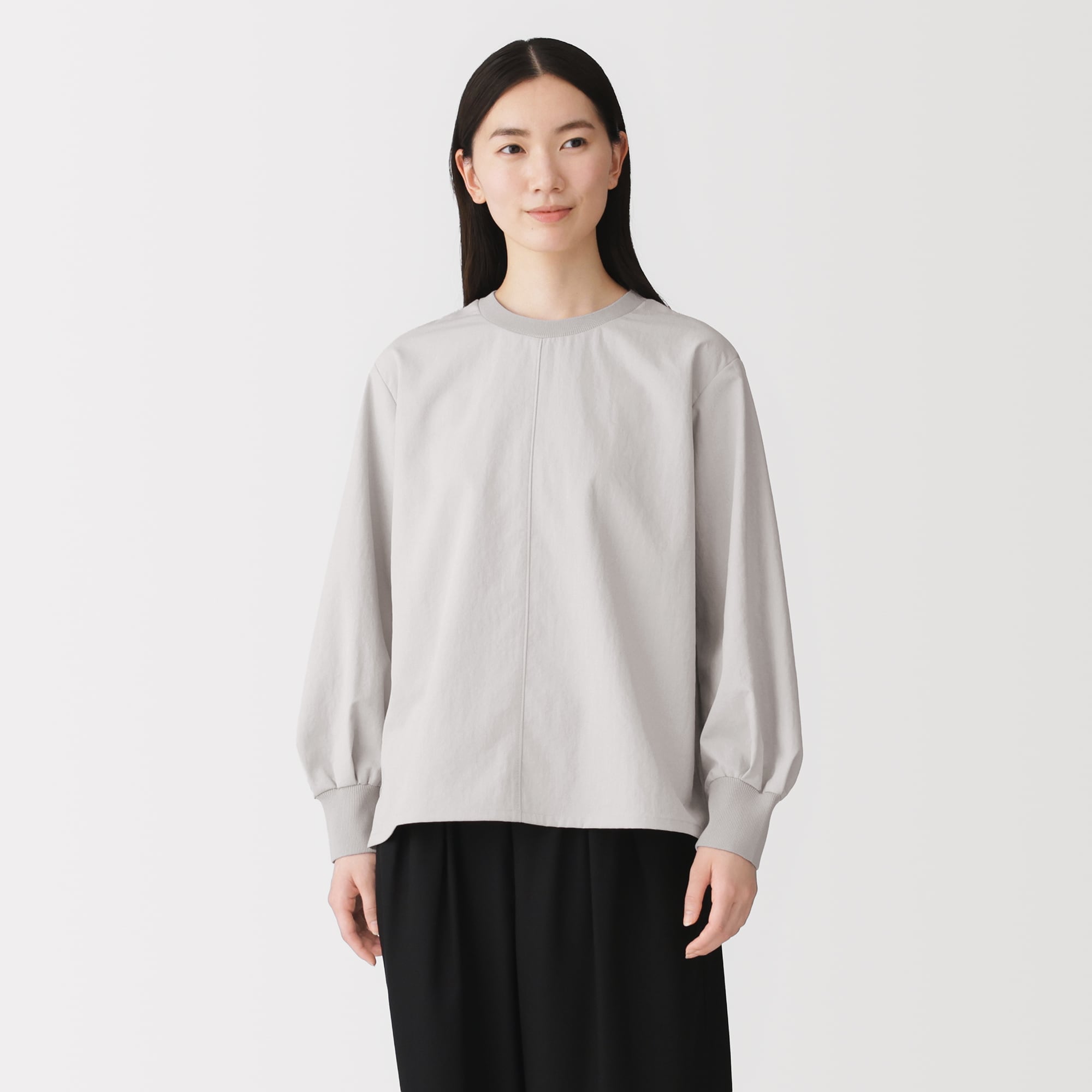 婦人　素材に還る　ニットコンビブラウスＴシャツ