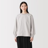 婦人　素材に還る　ニットコンビブラウスＴシャツ