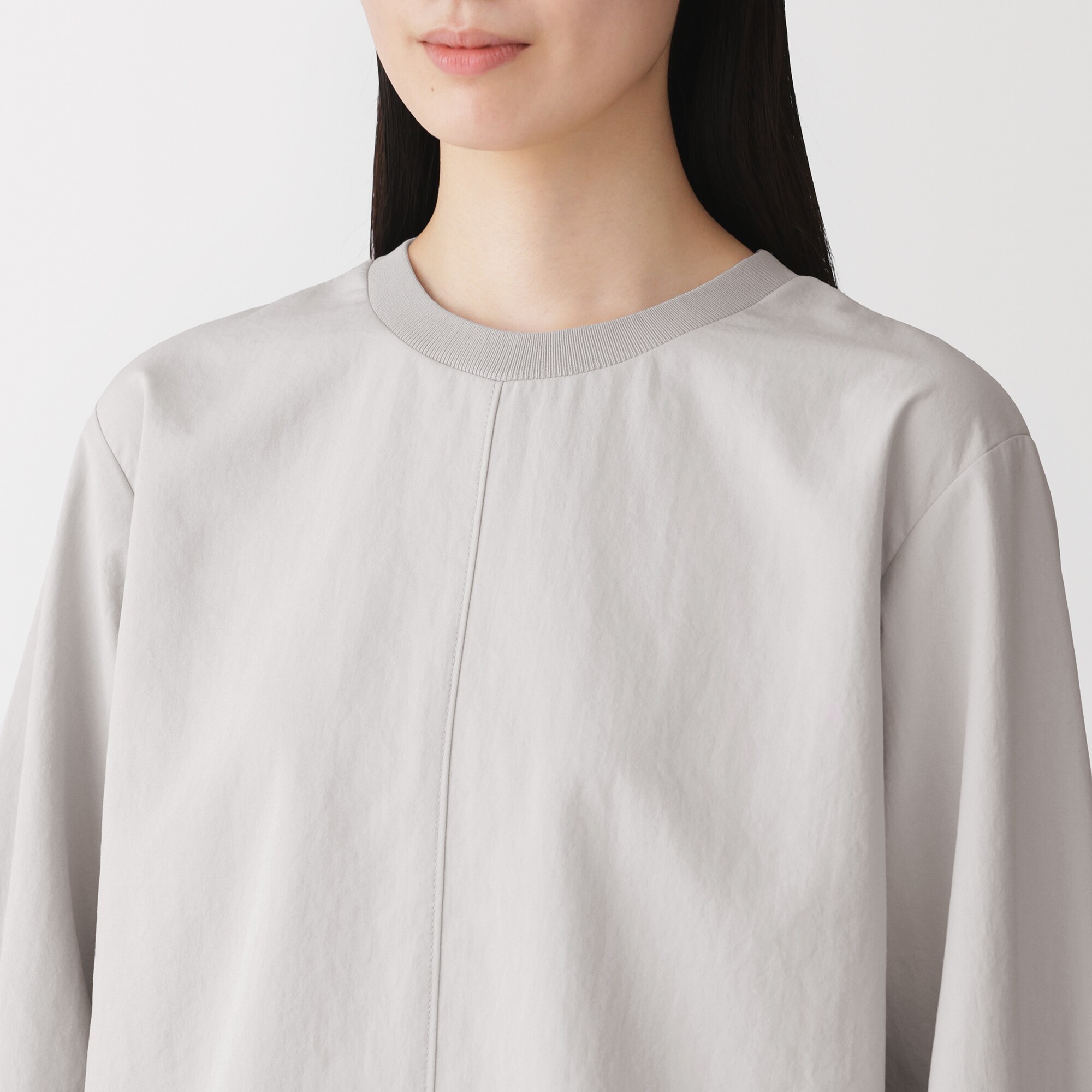 婦人　素材に還る　ニットコンビブラウスＴシャツ