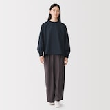 婦人　素材に還る　ニットコンビブラウスＴシャツ