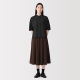 婦人　なめらか　五分袖ブラウス