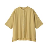 婦人　なめらか　五分袖ブラウス