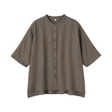 婦人　なめらか　五分袖ブラウス