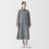 婦人　ウール混ジャージー　Ⅴネックカーディガン