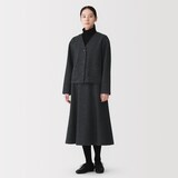 婦人　ウール混ジャージー　Ⅴネックカーディガン