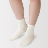 婦人　足なり直角　履き口やわらか　太リブショート丈靴下（ＣＮ）