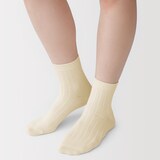 婦人　足なり直角　履き口やわらか　太リブショート丈靴下（ＣＮ）