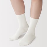 婦人　足なり直角　履き口やわらか　三層　靴下（口ゴムなし）
