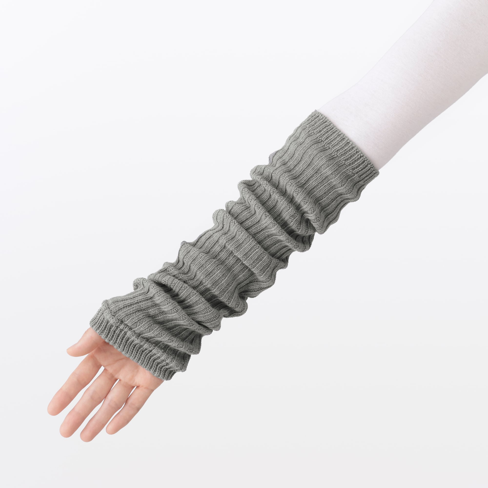 あったか綿 手にも使える レッグウォーマー（ウール入り） | 無印良品