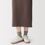 婦人　足なり直角　履き口やわらか　くしゅっと履ける　リブ編み靴下　※杢色