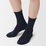 紳士　足なり直角　あったか綿　厚手靴下（ウール入り）