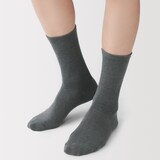 紳士　足なり直角　あったか綿　足首に沿う靴下（ウール入り）