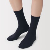 紳士　足なり直角　あったか綿　足首に沿う靴下（ウール入り）