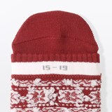 キッズ　足なり直角　パイル編み　雪柄　ルームソックス