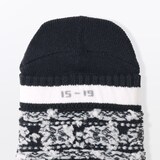 キッズ　足なり直角　パイル編み　雪柄　ルームソックス
