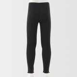 キッズ　ストレッチリブ編み　裾メロウレギンス（十分丈）