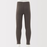 キッズ　ストレッチリブ編み　裾メロウレギンス（十分丈）