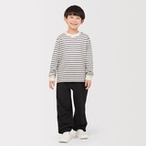 キッズ　両面起毛クルーネック長袖Ｔシャツ