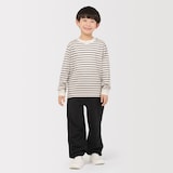 キッズ　両面起毛クルーネック長袖Ｔシャツ