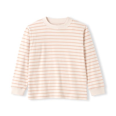 【９月上旬発売予定】キッズ　両面起毛クルーネック長袖Ｔシャツ